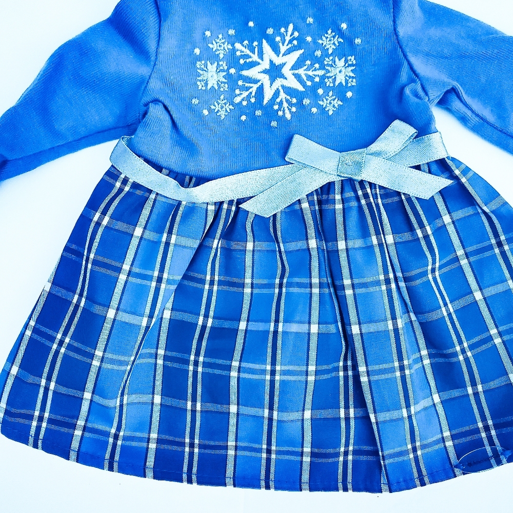 American Girl 18" Doll Dress Outift Blue Winter Ou